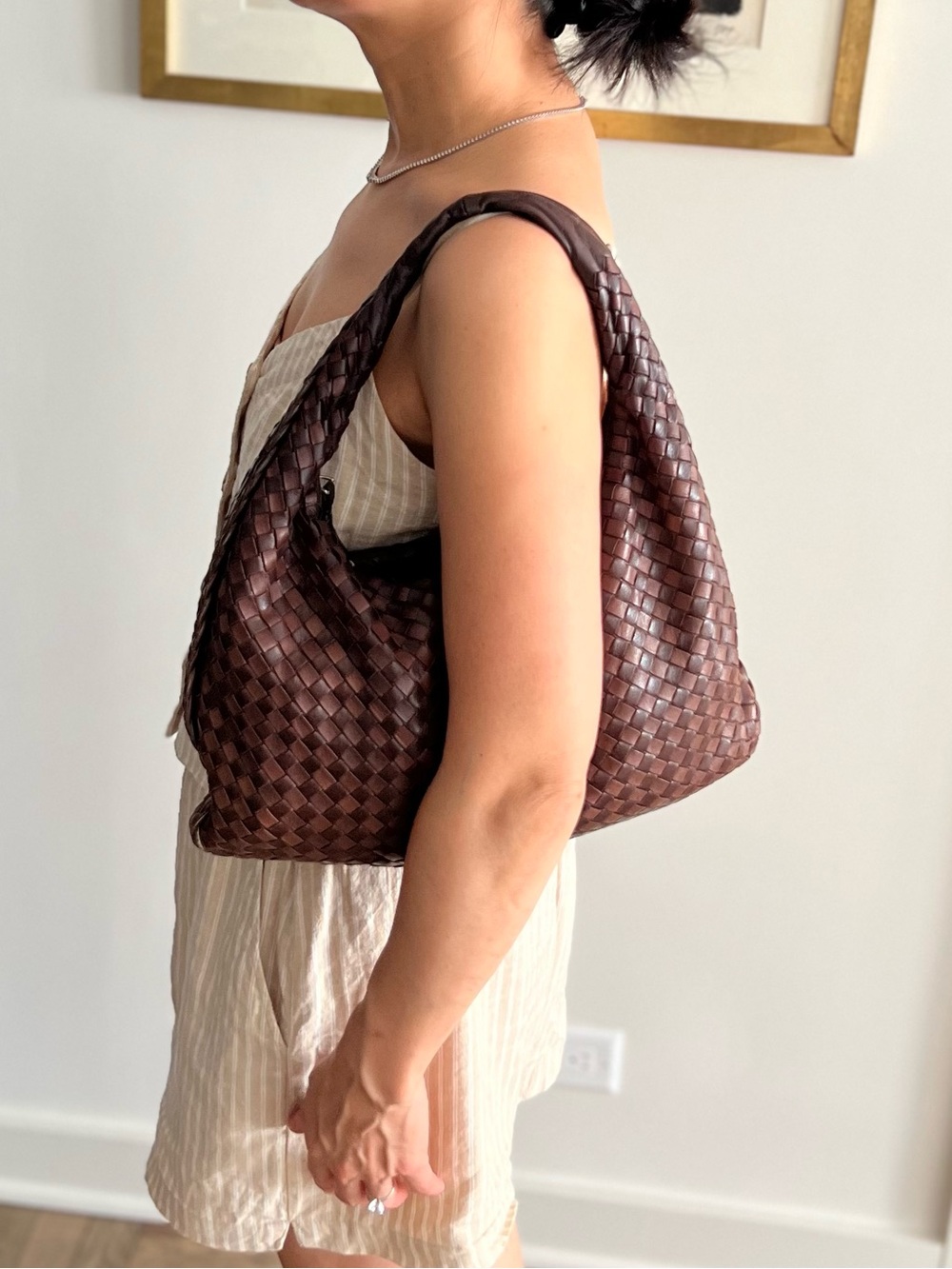 Authentic Bottega Venetta Intrecciato Shoulder Bag - Picture 10 of 11